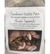 Sarafina Needle Felting Kit Sleepy Squirrels